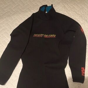 Body Glove Black and Red Long Sleeve One-Piece Wet Suit
